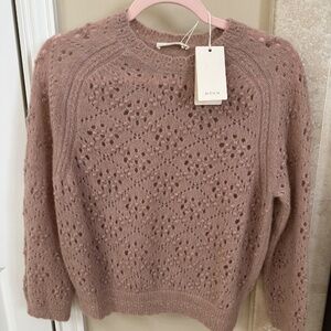 NWT DOEN Emiliana sweater, in color clay, size S
